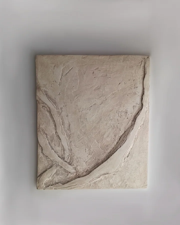 Strata 02, panel con textura de cemento hecha a mano